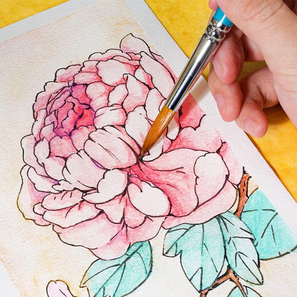 Paul Rubens Watercolor Paint, 12 Assorted Colors with Glitter Sparkle Effect, Professional Grade for Aritsts Adults Begginners, Portable and Compact Art Supplies