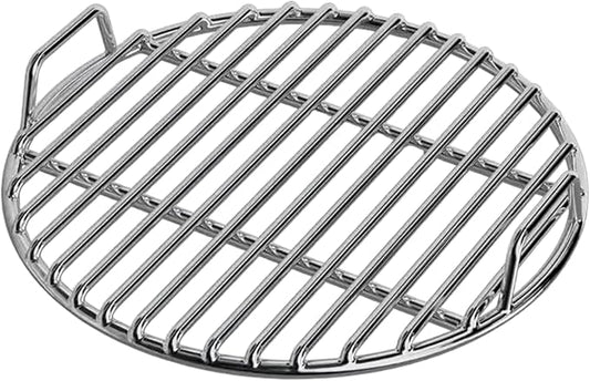 Stainless Steel Grill Grate, Extra Thick Round Cooking Grill Grates Replacement with Handle for Charcoal Smoker Campfire Picnic Outdoor Cooking, 14 Inch Stainless Steel Grate
