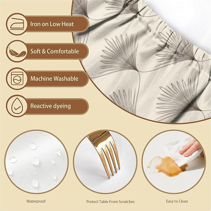 Rectangle Table Cloth Cover Waterproof Elastic Fitted Polyester Fitted Tablecloths for 4 Foot Tables for Indoor,Picnic, Camping, Outdoor （48" x 30"，Sector Geometry）