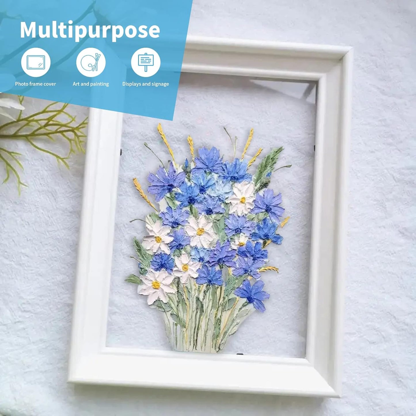 Art3d 10-Pack of 8×10" PET/Plexiglass Sheets, Transparent Clear Flexible Plastic Sheet Panels for Craft, Picture Frames, Sign Blank, DIY Display Project