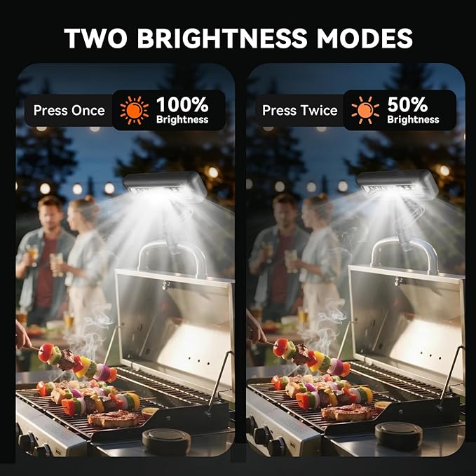 360°Adjustable Grill Lights for Outdoor Grill Designed for Blackstone Weber Griddle, BBQ Grill Light at Night with 360° Adjustable, LED Grill Lights for Outdoor, Gifts for Dad Men