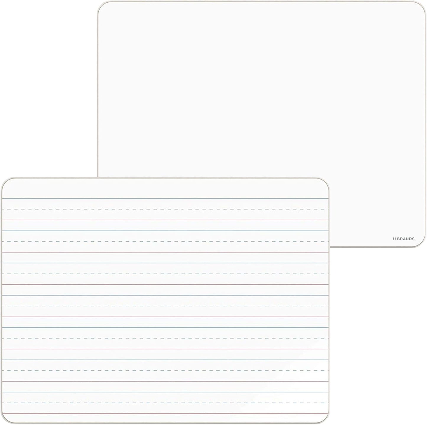 U Brands Dry Erase Lap Boards, Double Sided, Small White Board, 9" x 12" Inches, 10 Count