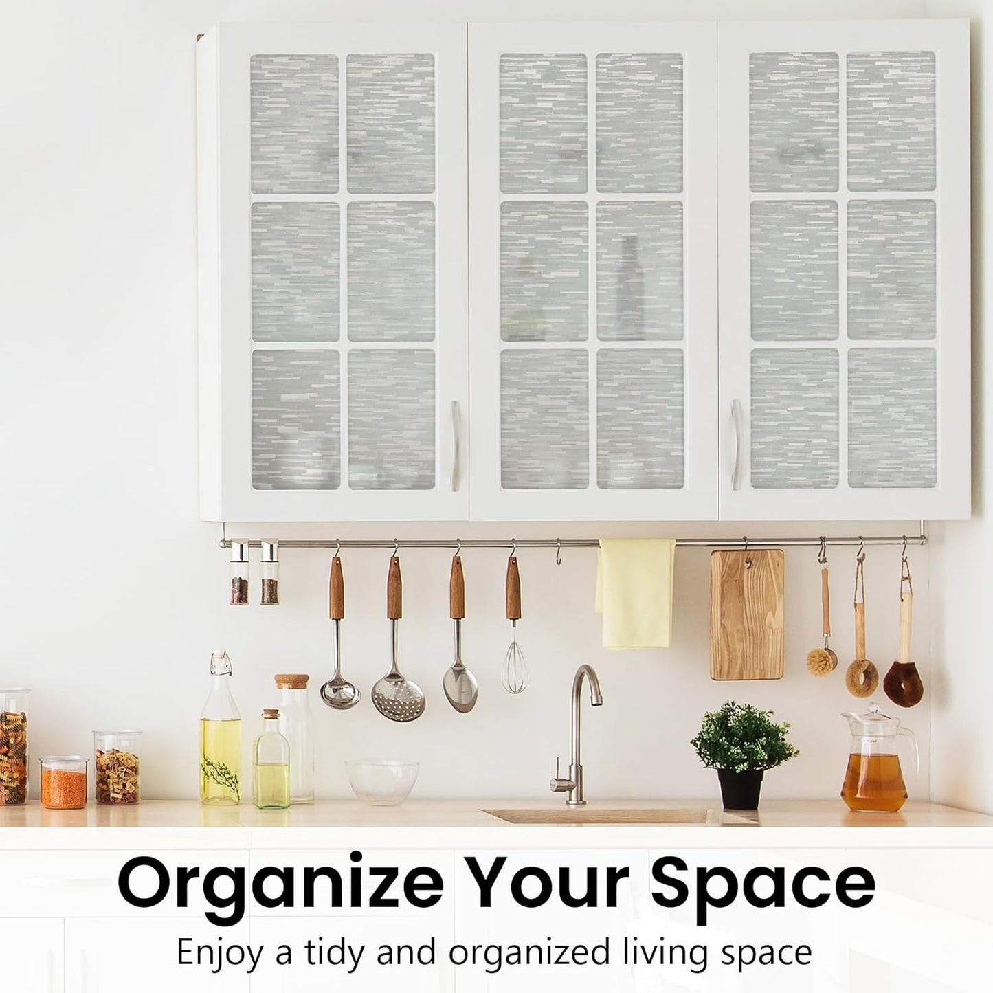 Haton Window Privacy Film, Frosted Glass Static Cling Sun Heat Blocking Window Clings, Frosting Opaque Coverings Stickers Tint for Home Office Door, Non Adhesive, White 35.4" x 78.7"