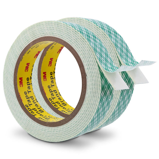 Double Sided Foam Tape 1" x 10Ft 2 Pack White Double Coated Urethane Adhesion Polyurethane Tape for Bonding Attaching Mounting Interior Signage Nameplates DIY Card