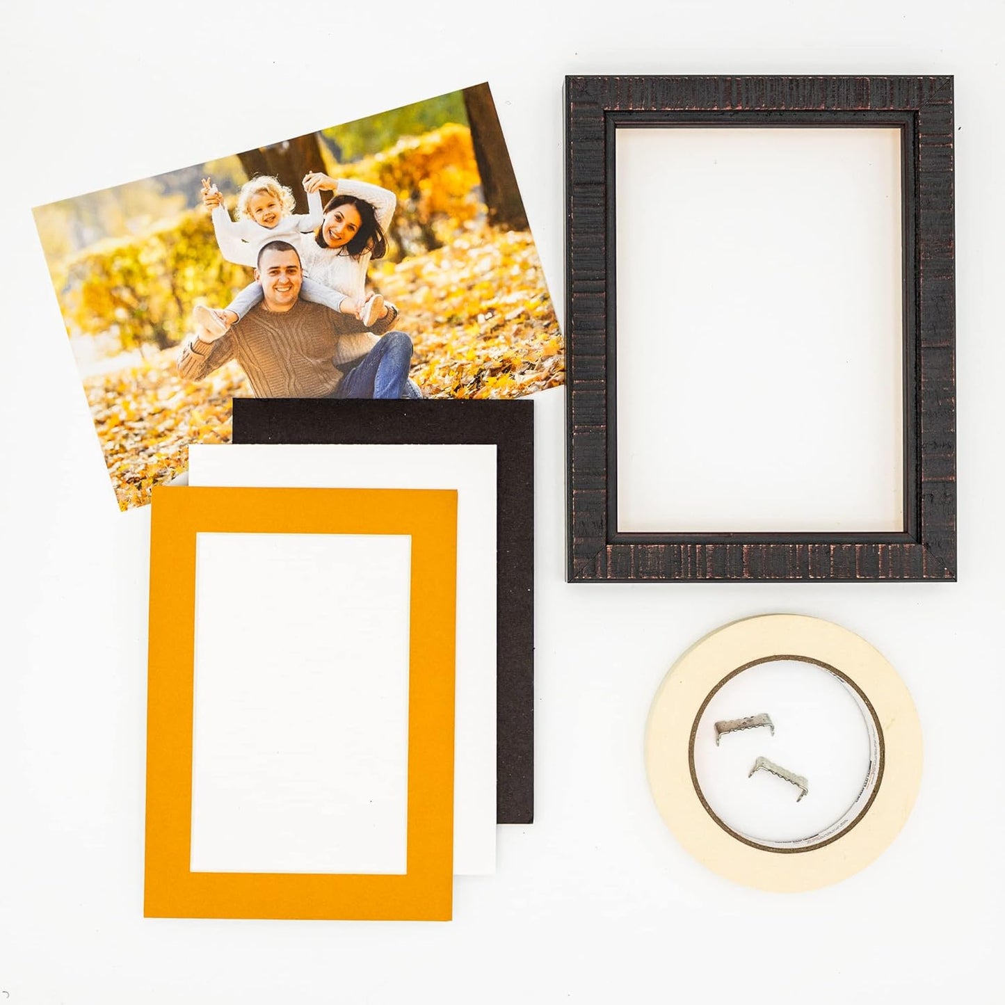 Pack of 25 Acid Free 11x14 Mats Bevel Cut for 8.5x11 Photos - Golden Orange Precut Matboards For Pictures, Photos, Framing - 4-ply Thickness