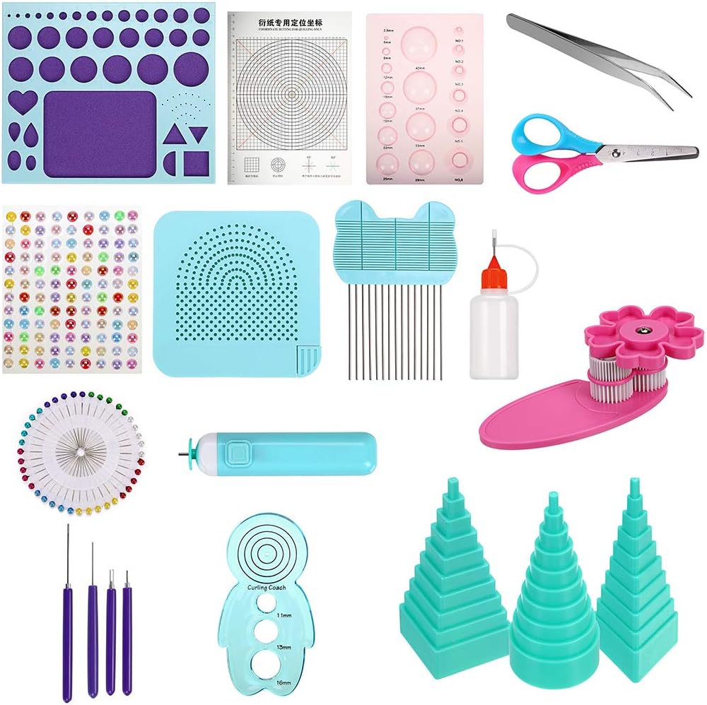 MDLUU Paper Quilling Kit with 1860 Strips and Quilling Tools and Storage Box, Paper Quilling Craft Great for DIY Learning Class, Home Decoration, Birthday Gift