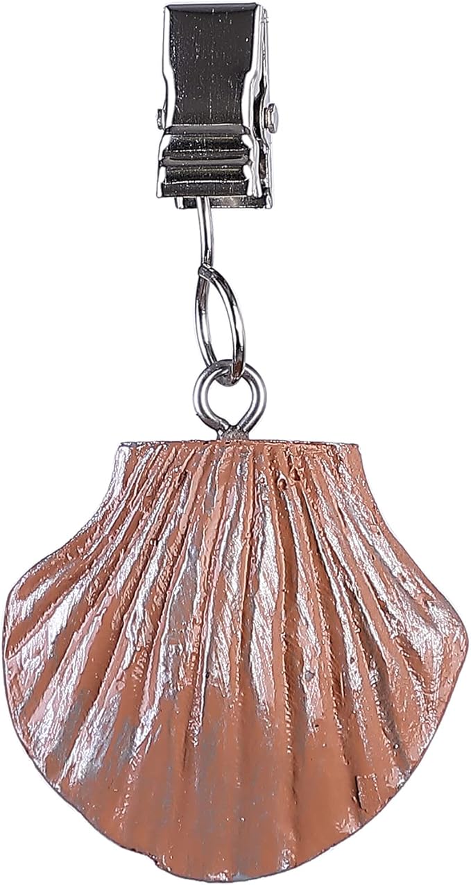 TwoFish Home Set of 4 Resin Chocolate Shells Tablecloth Weights Clips Handicraft Chocolate Shells Tablecloth Clamps Pack of 4