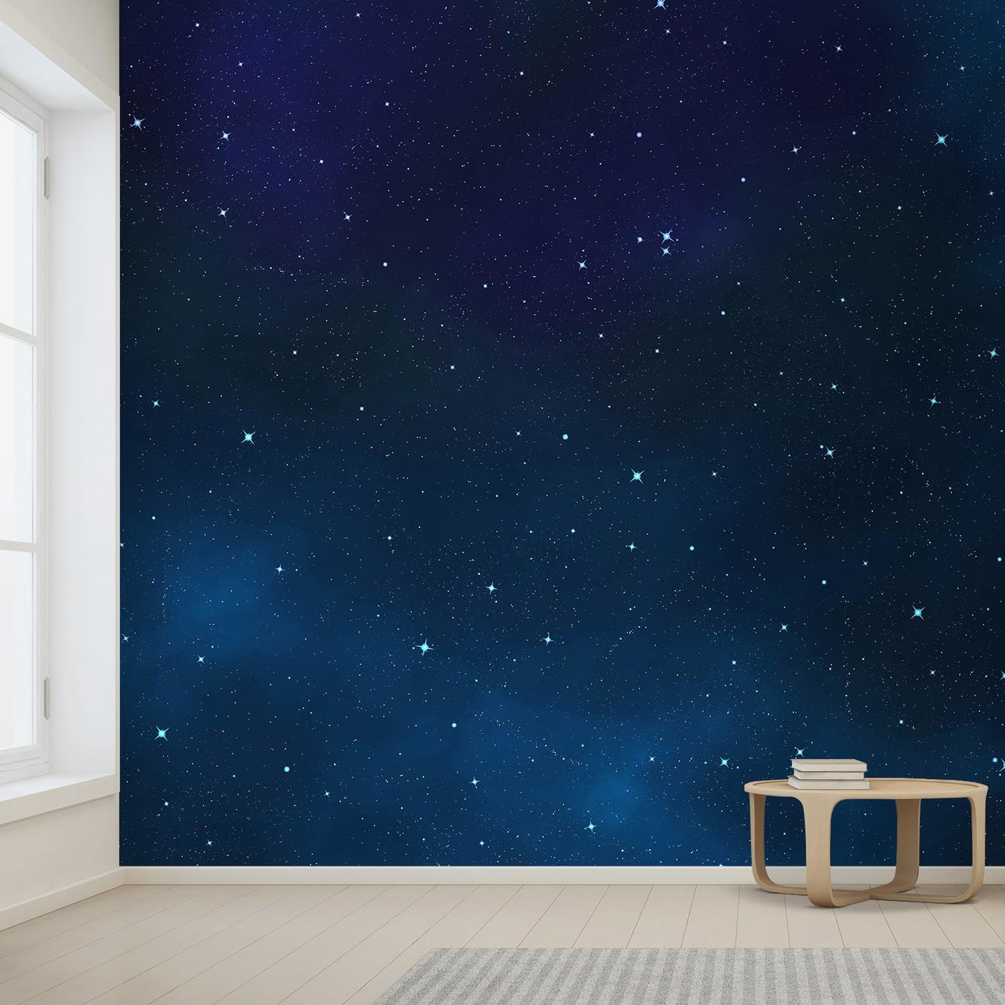 wall26 Large Wall Mural Beautiful Scenery of The Starry Night Self-Adhesive Vinyl Wallpaper Removable Wall Sticker - 108x120 inches