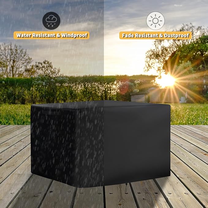 Grill Cover for Bestfire Tabletop 2 Burners Gas Grill, Heavy-Duty 600D Tabletop BBQ Cover for Bestfire Portable BBQ Griddle