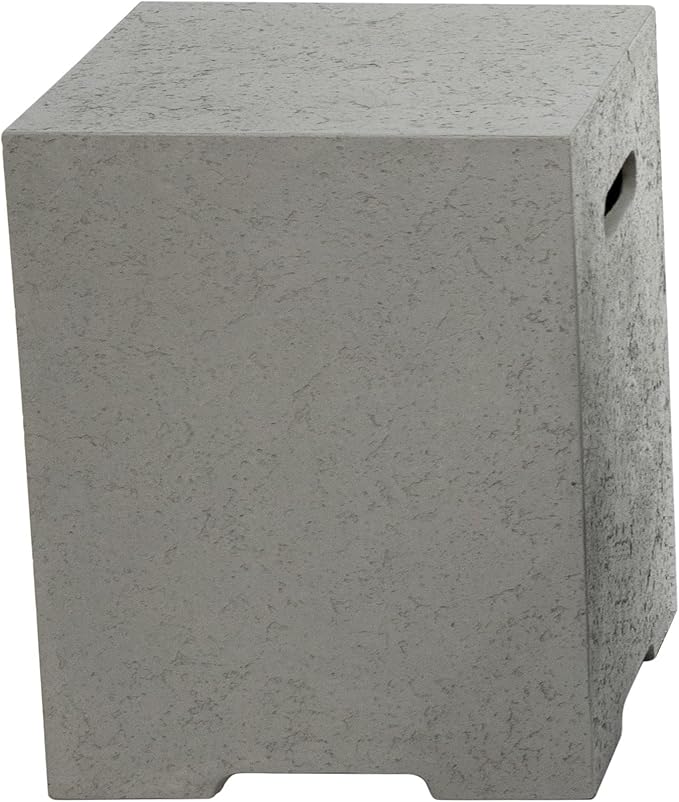 AMS Fireplace | Propane Tank Cover for Madison Fire Pit Table (Light Gray) | Made of Glass Fiber Reinforced Concrete | Seamlessly Blends Style and Utility | Achieve the Perfect Fusion of Function