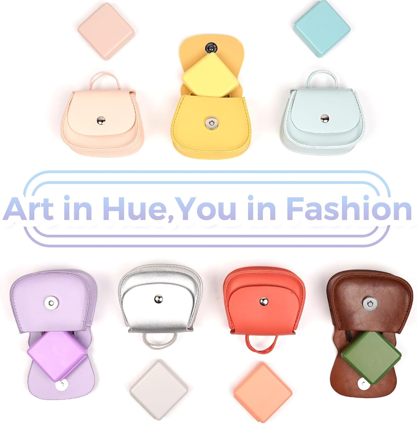 Funto Pocket Watercolor Set, Travel Color Kit, with 9 Colors, Leather Bag, Paint Water Cup, Foldable Palettes, and Mini Watercolor Papers, Set for Art