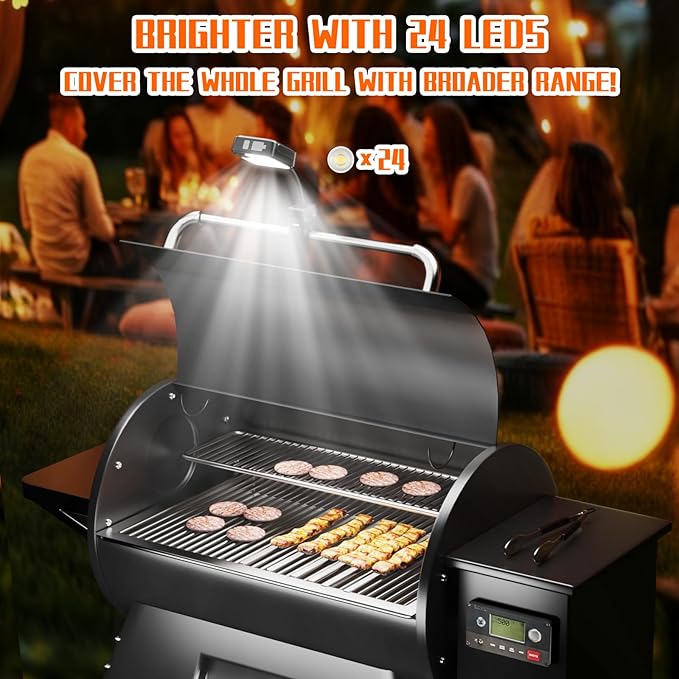 BBQ Grill Light Designed for Blackstone Griddle & Weber Grill - Smoker Grilling Accessories, Perfect Gifts for Men, Rechargeable Ultra-Bright BBQ Grill Lights for Grill (Christmas Gifts)