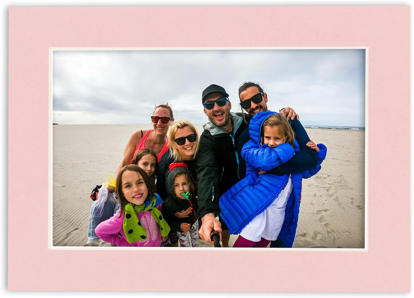 Pack of TEN 11x14 Mats Bevel Cut for 8.5x11 Photos - Acid Free Pink Precut Matboards For Pictures, Photos, Framing - 4-ply Thickness