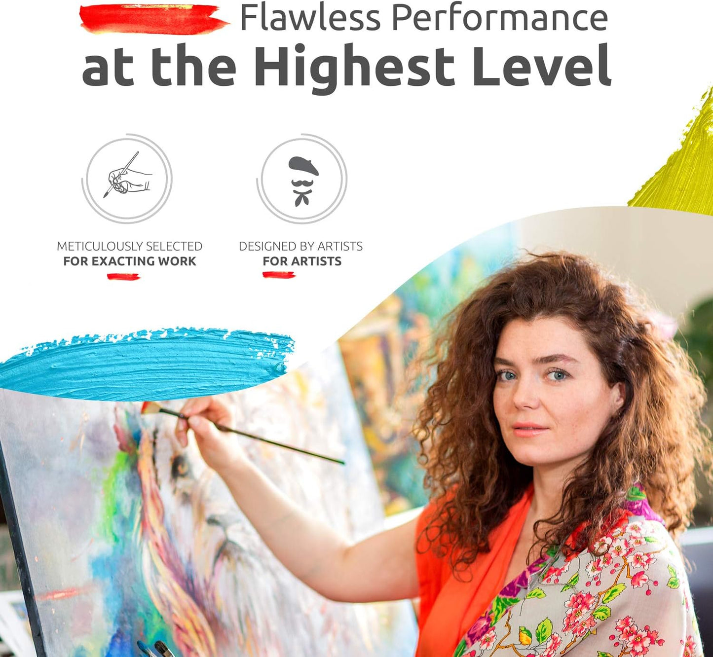 ZenART Oil & Acrylic Paint Brushes – 14pc Professional Set of Chungking Hog, & Badger/Japanese Synthetic Bristles incl Filbert, Flat, Rigger & more – Travel Pouch, Long Birchwood Handles, No Shedding