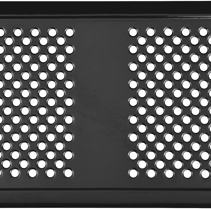 Global Industrial 72" Rectangular Perforated Metal Outdoor Picnic Table, Black