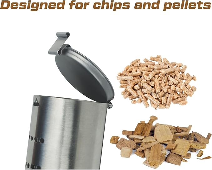 Flip Lid Smoker Tube | Compatible with Gas, Charcoal, and Electric Grills | Stainless Steel BBQ Smoke Tube with Brackets