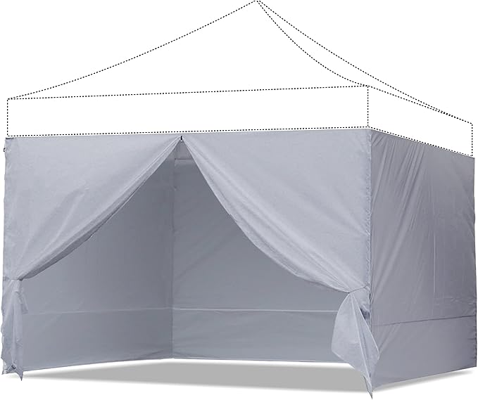 ABCCANOPY Side Wall 10x10, Gray (4 Walls Only, NOT Including Frame and Top)