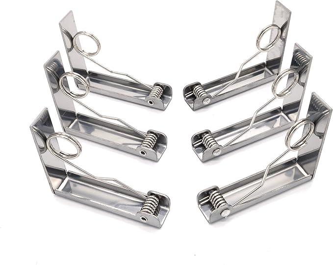 Tablecloth Clips, Set of 6 Extra Large Table Cover Cloth Clamps for Home Party & Picnic(Up to 2.4")