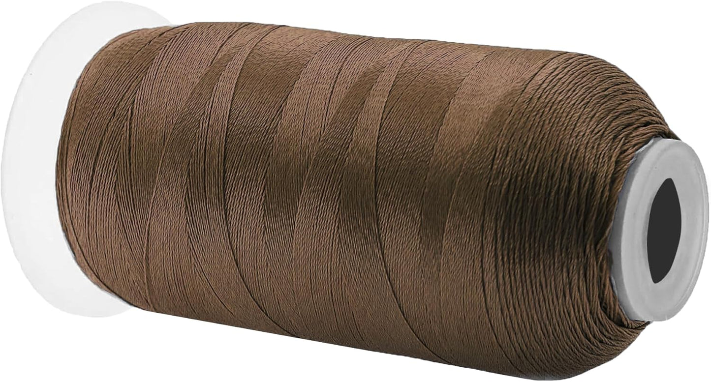 Mandala Crafts Coyote Brown Heavy Duty Thread -1500 Yds Tex 90 Thread for Sewing Drapery Jeans Leather Hair Outdoor Marine Upholstery