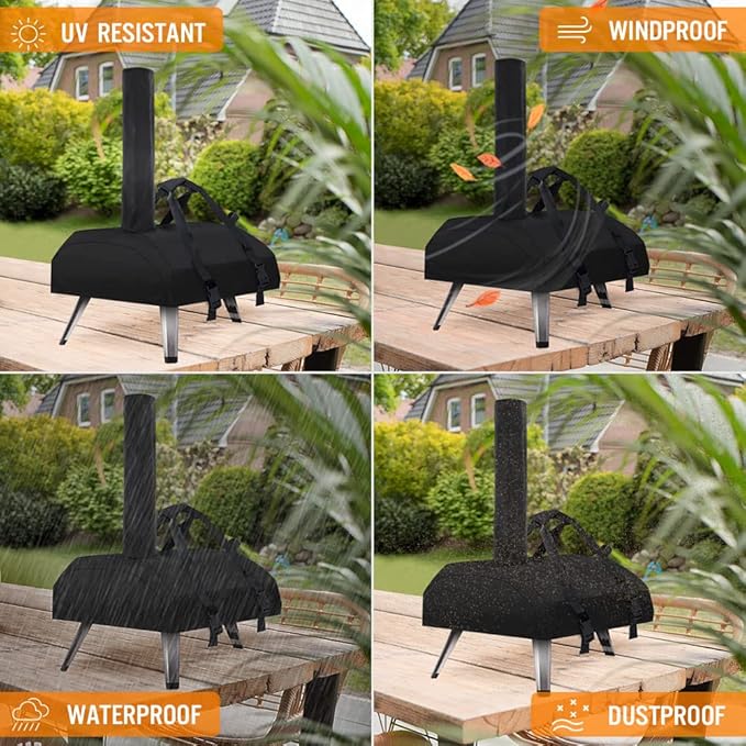 Carry Cover for Ooni Karu 12 inch Pizza Oven, iCOVER Heavy Duty Portable Outdoor Pizzas Maker Covers 12 Multi-Fuel Waterproof Backyard Ovens Accessories