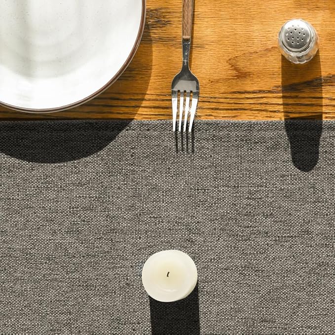 Artoid Mode Coffee Brown Table Runner, Seasonal Fall Washable Kitchen Dining Table Decoration for Home Party Decor 13x72 Inch