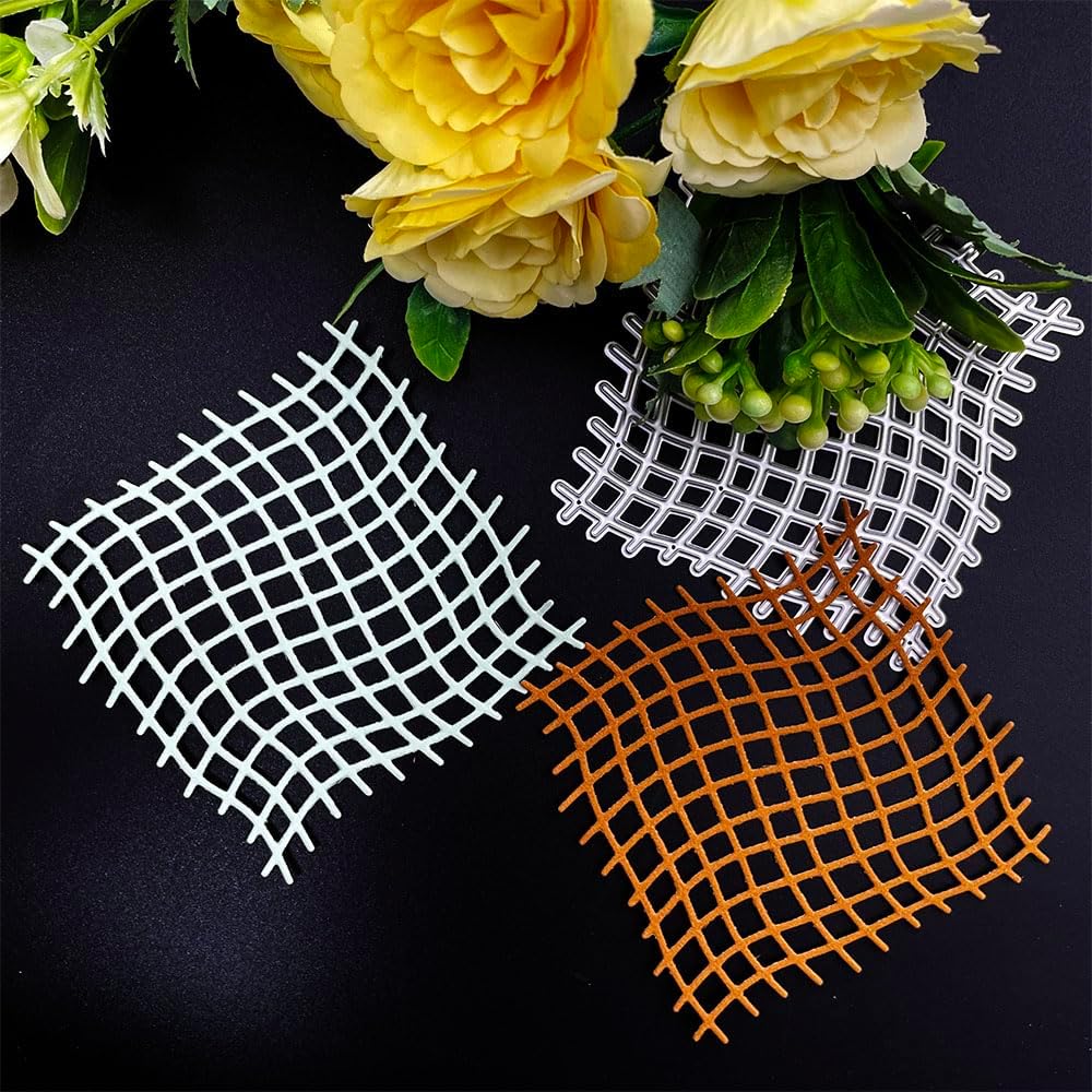 Background Frame Metal Cutting Dies, Grid Background Die Cuts for Card Making DIY Scrapbook Album Embossing Paper Cuts Die Stencil