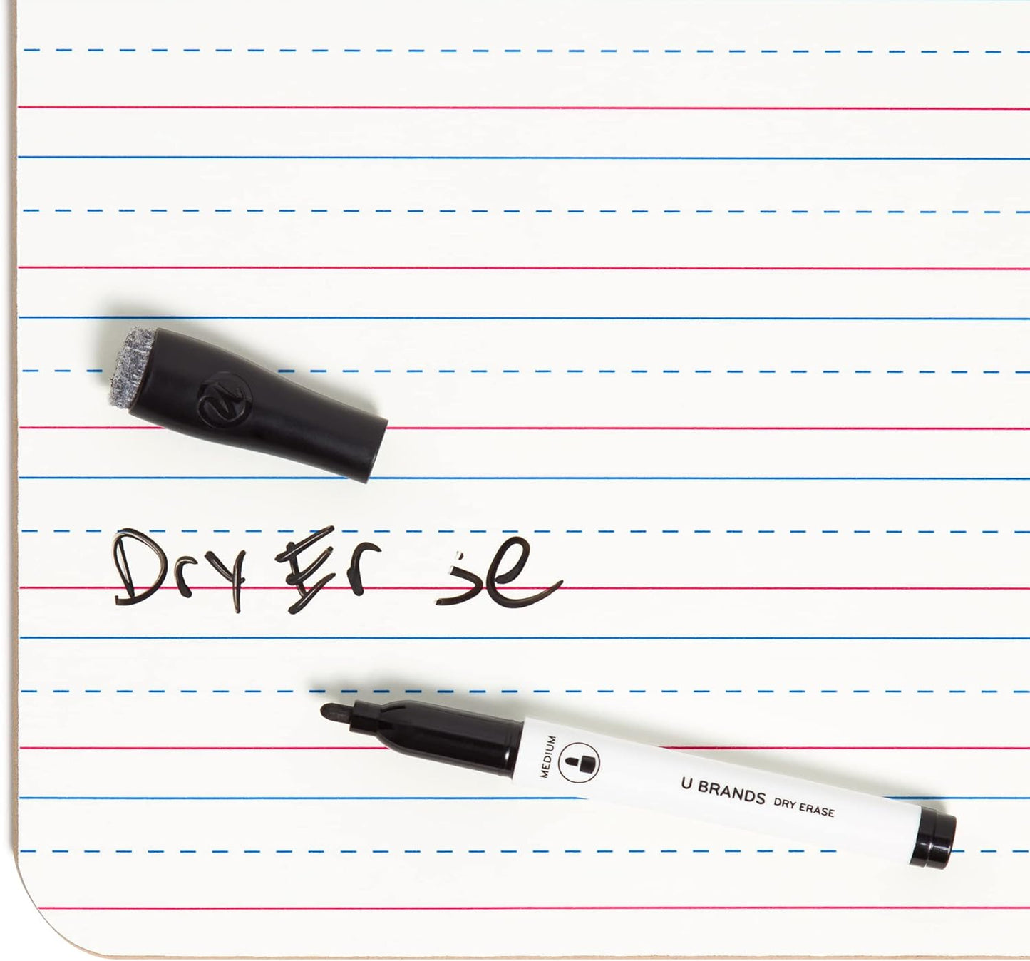 U Brands Dry Erase Lap Board, Double Sided, 9" x 12" Inches, Dry Erase Marker Included, Small White Board, 1 Count