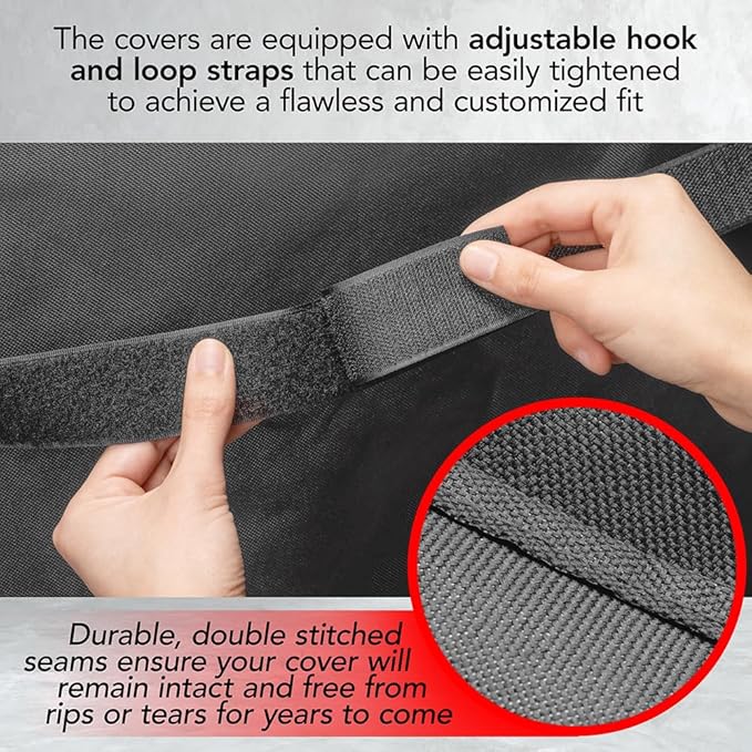 Heavy Duty BBQ Grill Cover for Outdoor Grill, 72 Inch – Waterproof, Weather Resistant, UV & Fade Resistant with Adjustable Straps – Gas Grill Cover for Weber, Charbroil, etc. Charcoal