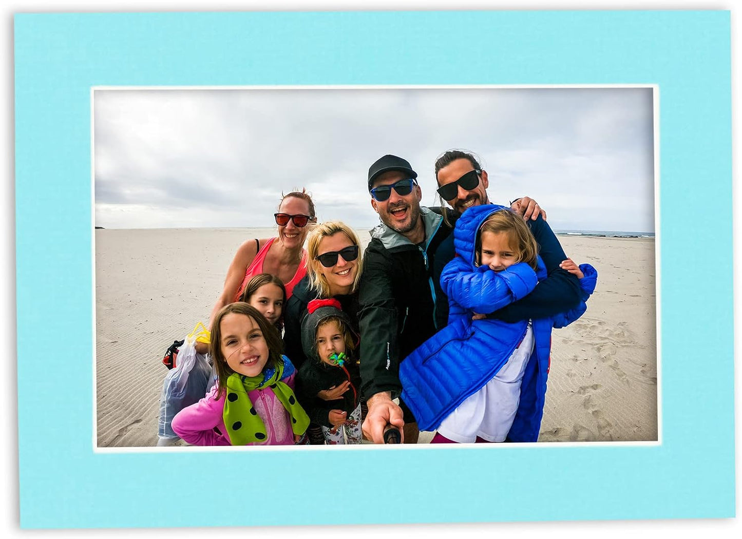 11x14 Mat for 8.5x11 Photo - Precut Aquamarine Blue Picture Matboard for Frames Measuring 11 x 14 Inches - Bevel Cut Matte to Display Art Measuring 8.5 x 11 Inches - Acid Free Pack of 100 MATS