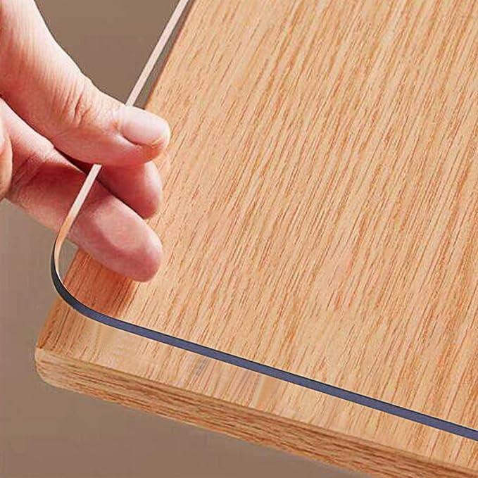 Clear Table Protector 60 x 108 Inch, 1.5mm Thick Plastic Table Cover, Waterproof PVC Clear Table Cover Protector, Desk Protector Mat, Writing Desk Pad for Desktop, Coffee & Dining Room Table