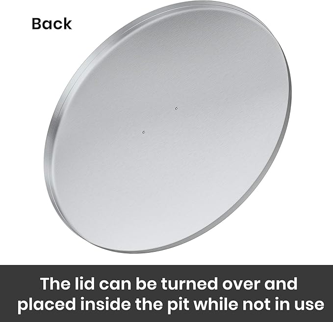 Stanbroil 34-Inch Round Fire Pit Cover - 304 Stainless Steel Fire Pit Lid for Patio Firepit, 31” Drop-in Fire Pit, Heavy-Duty & Rust Resistant Firepit Cover