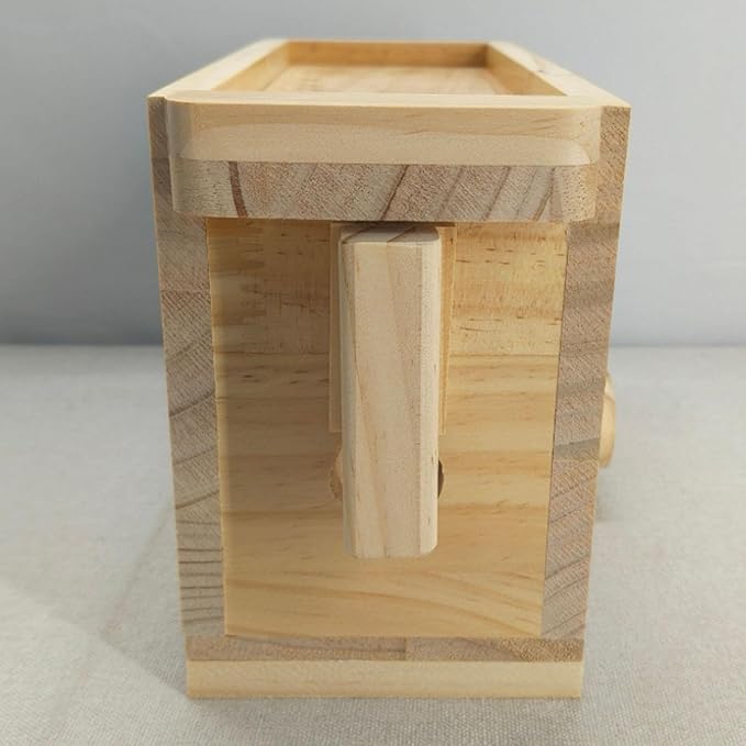 Wooden Bellows with Pipe Air Blower Box Small Traditional Chinese Fire Bellows Hand Operated for BBQ Teahouse Outdoor Cooking