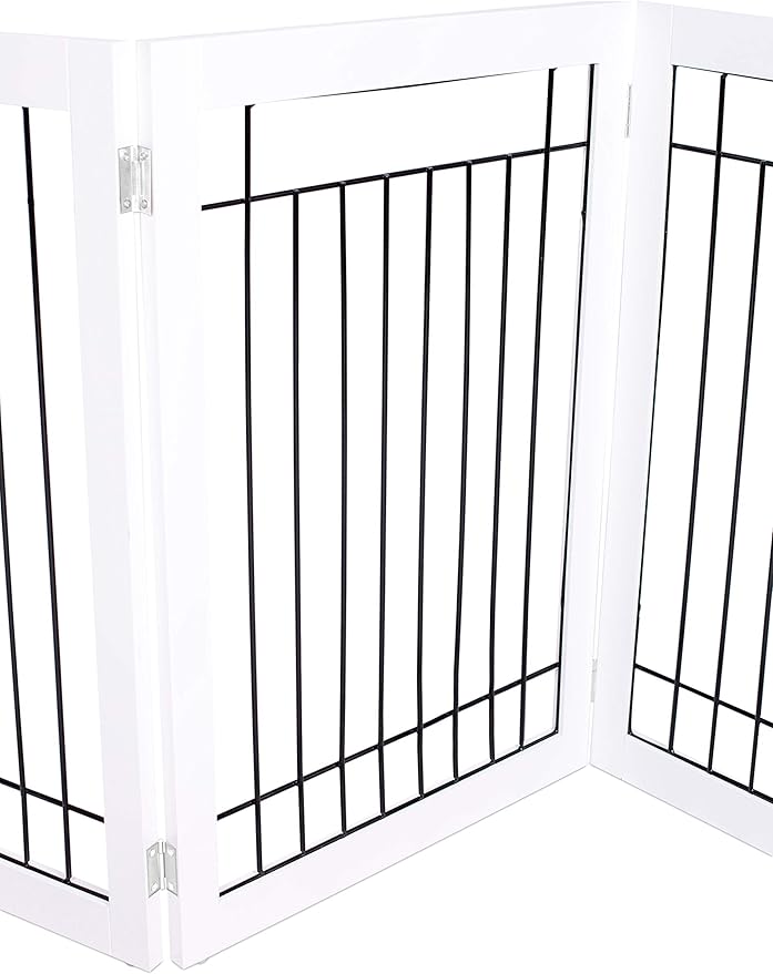 Internet's Best Traditional Wire Dog Gate - 4 Panel - 30" Tall - White