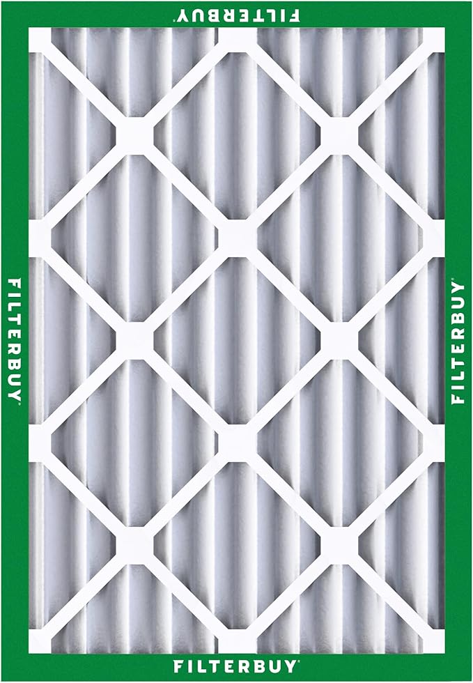 Filterbuy 12x18x4 Air Filter MERV 8 Essential Dust & Allergy Defense (12-Pack), Electrostatic Pleated HVAC AC Furnace Filters Replacement, Made in USA (Actual Size: 11.50 x 17.50 x 3.63)