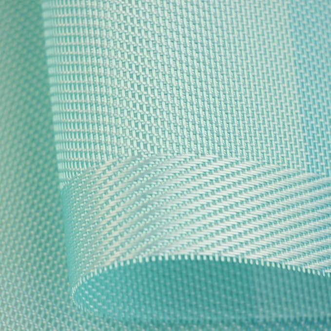 PIGCHCY Placemats Non-Slip Plastic Easy to Clean Woven Vinyl Placemats for Dining Table 18x12 Inches Washable Table Mats Set of 6 (Turquoise)