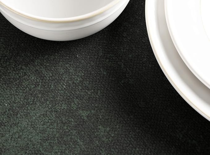 Maison d' Hermine Table Cloth Round Table 100% Cotton 63 Inches Fall Tablecloth Reusable Everyday Use for Thanksgiving Christmas Decorations Dining Farmhouse Party (Pumpkin Garden - Dark Green)
