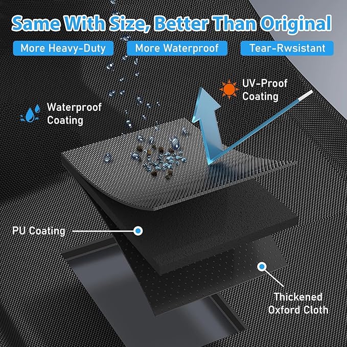 Utheer Grill Cover for Ninja FlexFlame PG300/PG301 – 55" L x 23" W x 47" H BBQ Cover, Waterproof 600D Oxford, UV & Wind Resistant, Fits Ninja PG300 Series Grill XSKPGCVR