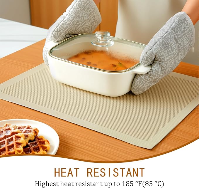 Placemats Set of 6,Faux Leather Placemats,Waterproof - Wipe Clean - Heat Resistant Anti-Slip placemats,Suitable for Indoor - Outdoor - Parties 16.14’’×12.2’’