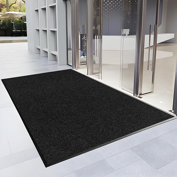 4′ x 26′ Front Door Mat Indoor Outdoor Entrance, Commercial Floor Mat Heavy Duty Dirt Trapper Entryway Doormat, Custom Size Non Slip Rubber Backing Welcome mat, Door Mat for High Traffic Area