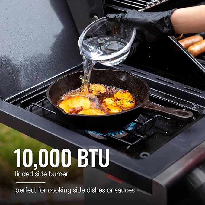 Royal Gourmet GA5404G 5-Burner Propane Gas Grill with Side Burner & Warming Rack, Outdoor BBQ Grill with 64,000 BTUs Output & 774 Sq. in. Cooking Area for Outdoor Barbecue, Grey