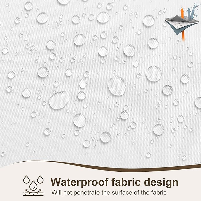 HolidayIdeas White Waterproof Patio Outdoor Curtains with Rod Pocket 54x84 Inch, 4 Pcs- UV & Privacy Protect Weatherproof Gazebo Outdoor Drapes for Porch, Balcony, Apartment, Sliding Glass Door