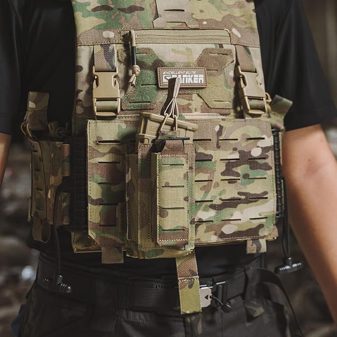 EXCELLENT ELITE SPANKER Tactical Open-Top Single/Double/Triple Molle Mag Pouch for Pistol Mag Pouch Tactical Bag Accessories Holder