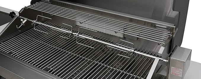 Mont Alpi MAi400-D45 32-Inch Deluxe 45-Degree 4-Burner 78000 BTU Deluxe Stainless Steel Island Outdoor Kitchen Gas Barbecue Island Grill with Ceramic Infrared Side & Rear Burners + Granite Countertops