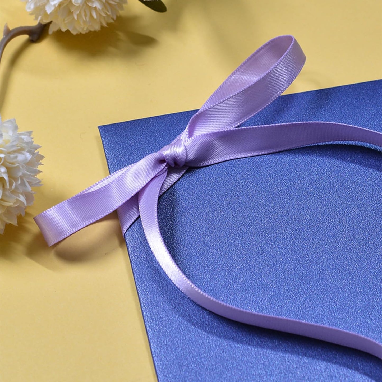 1/4" x 100 Yards Light Lilac Polyester Satin Ribbon Single Faced Bulk Fabric Ribbons for Gift Wrapping, Crafting and DIY Projects, Hair Accessories, Tiny Bows