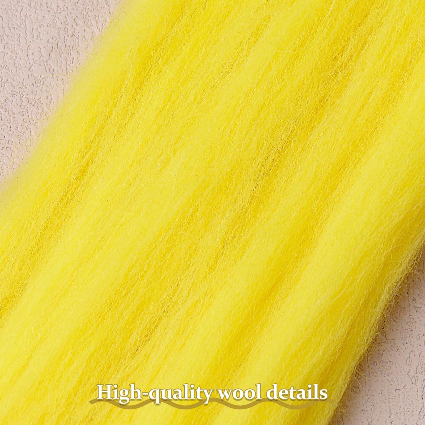 QMNNMA Wool Roving Bulk, 14.1oz Needle Felting Wool, Super Wool Chunky Yarn for Needle Felting, Hand Spinning, Blending, Weaving and DIY Craft (400g)