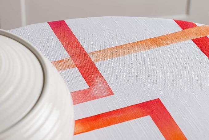 Maison d' Hermine Table Cloth Round Table 100% Cotton 69 Inches Tablecloth Reusable Decorative Everyday Use for Dining Room, Farmhouse, Home, Party, Festive & Wedding Spring Summer - Summer Maze