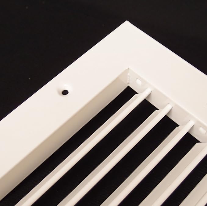 30"w X 8"h Aluminum Adjustable Return/Supply HVAC Air Grille - Full Control Horizontal Airflow Direction - Vent Cover - Wide Front End Overlap - Single Deflection [Outer Dimensions: 31.85"w X 9.85"h]