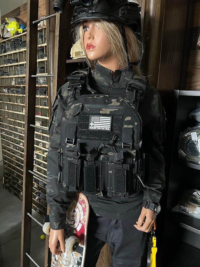 Redemption Crusader 2.0 Molle Quick Release Buckles Airsoft Vest With Adjustable Size Sides And Triple Pouch