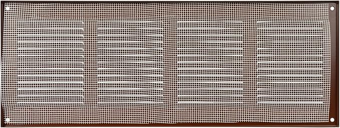 Repa Market Air Vent Cover 16x6 Inch (Outer Dimensions) Brown Galvanized Steel Louvered Grill Cover with Mesh Screen/Wall or Ceiling Vent/HVAC Register for Indoor and Outdoor Ventilation