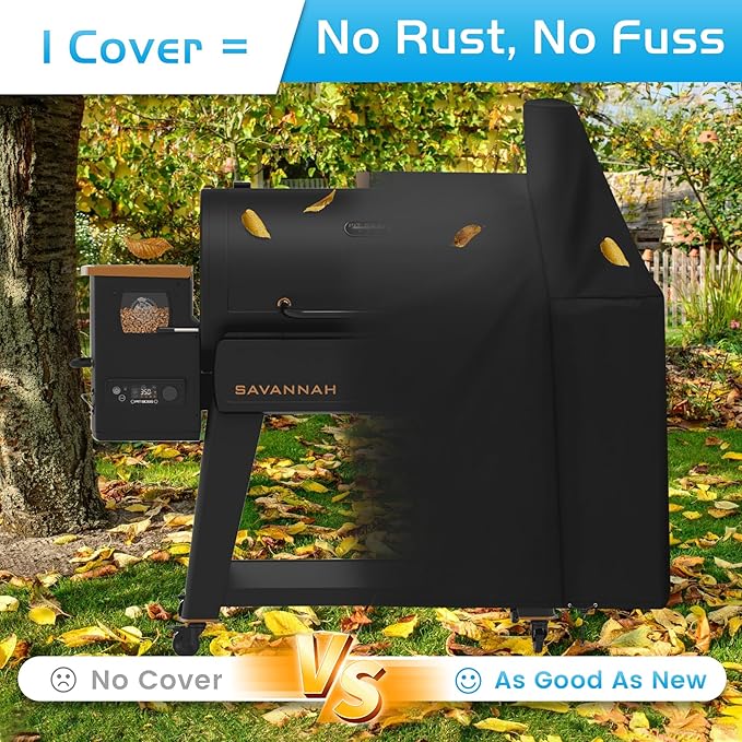 Grill Cover for Pit Boss Savannah Onyx Edition Wood Pellet Grill PB1500NX Heavy Duty 600D Waterproof Pitboss Parts BBQ Outdoor Accessory 1500 Grill Smoker Cover